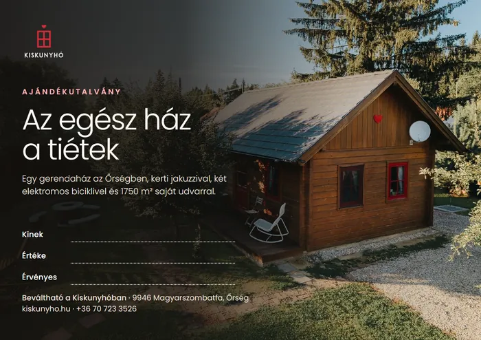 Kiskunyhó ajándékutalvány, 2. design: Az egész ház
