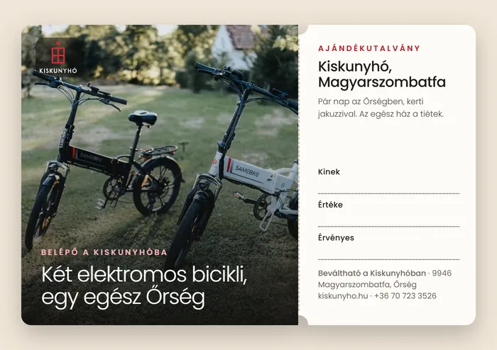 Kiskunyhó ajándékutalvány, 5. design: Belépőjegy